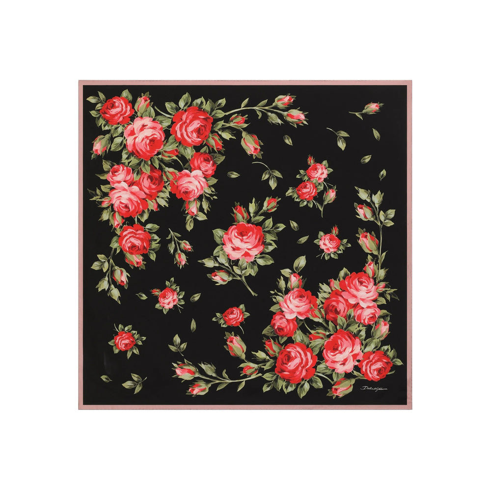 Floral Silk Wrap Scarf
