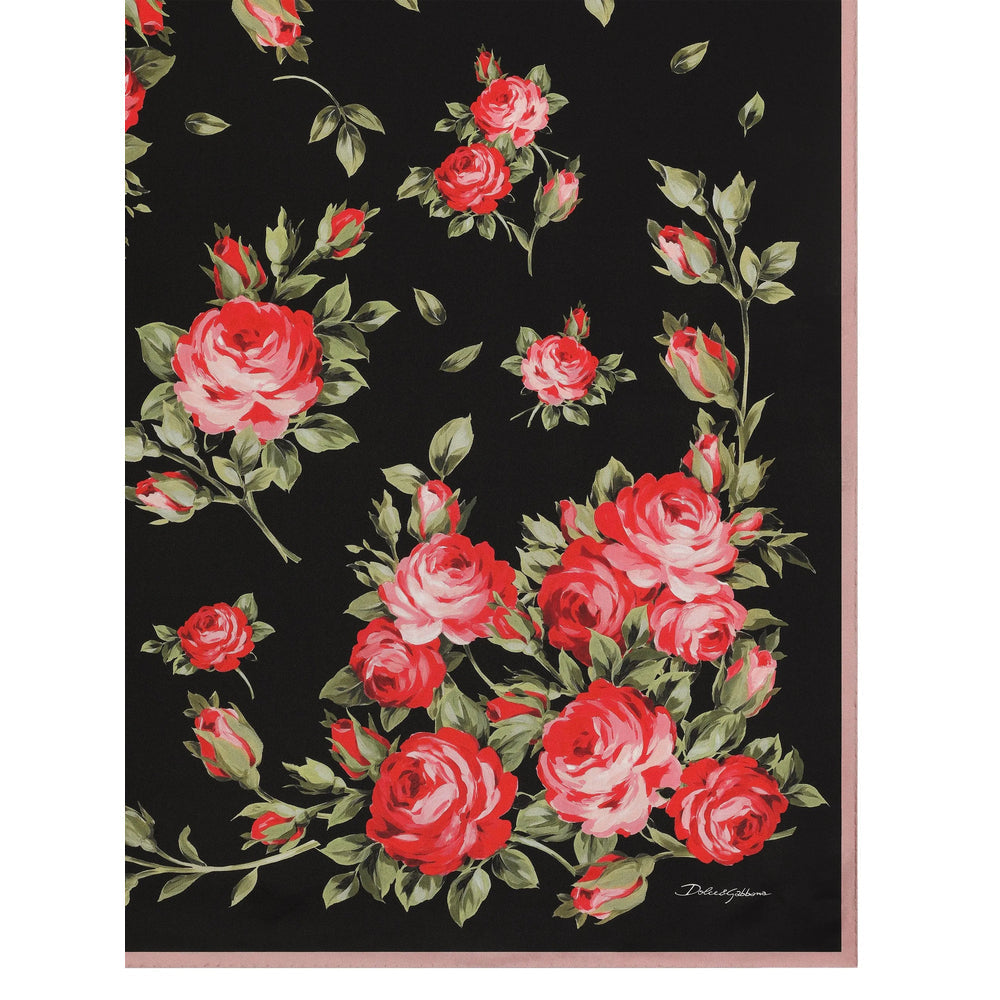 Floral Silk Wrap Scarf