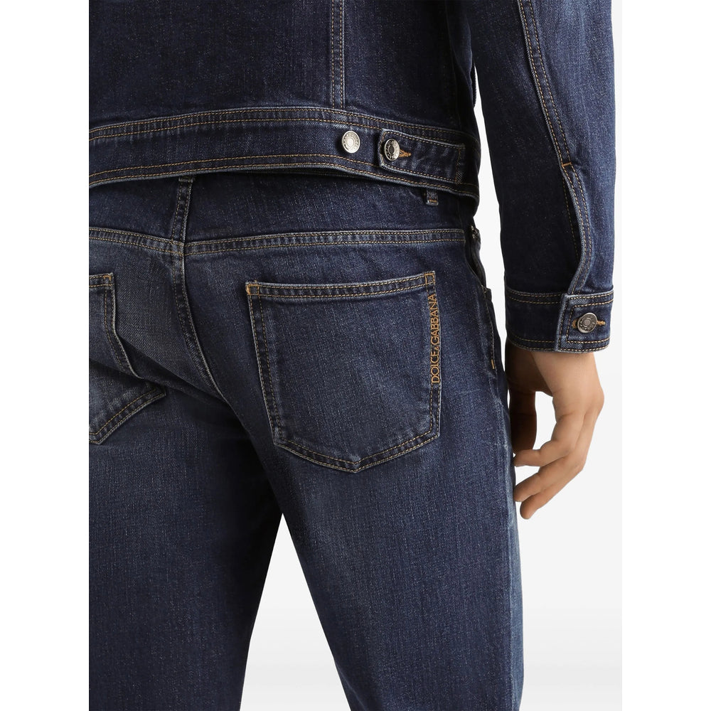 Navy Blue Classic Fit Jeans