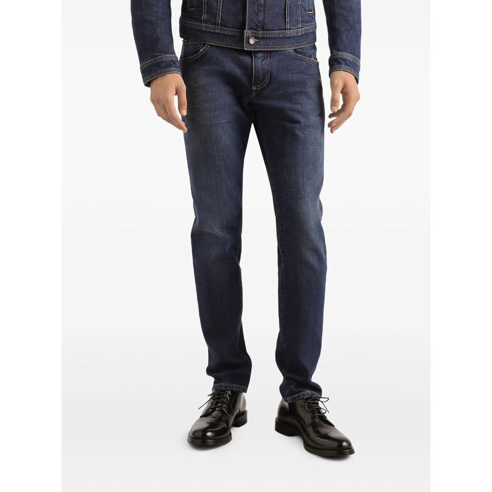 Navy Blue Classic Fit Jeans