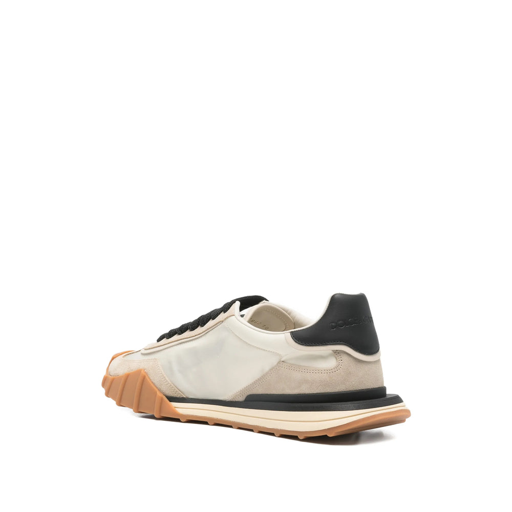 Beige Black Lace Up Trainer