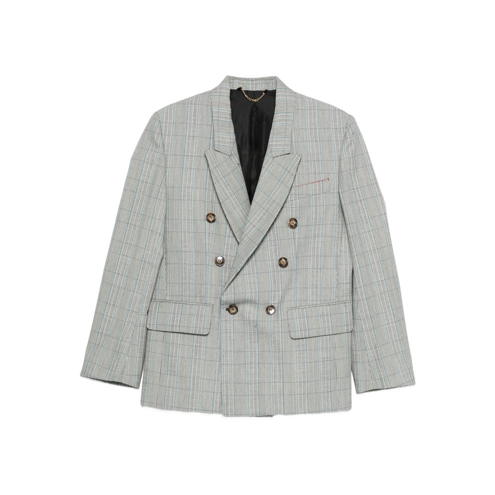 Grey Wool Check Tailcoat