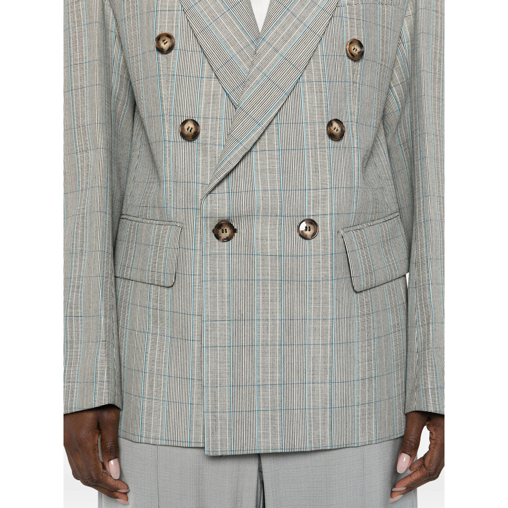 Grey Wool Check Tailcoat