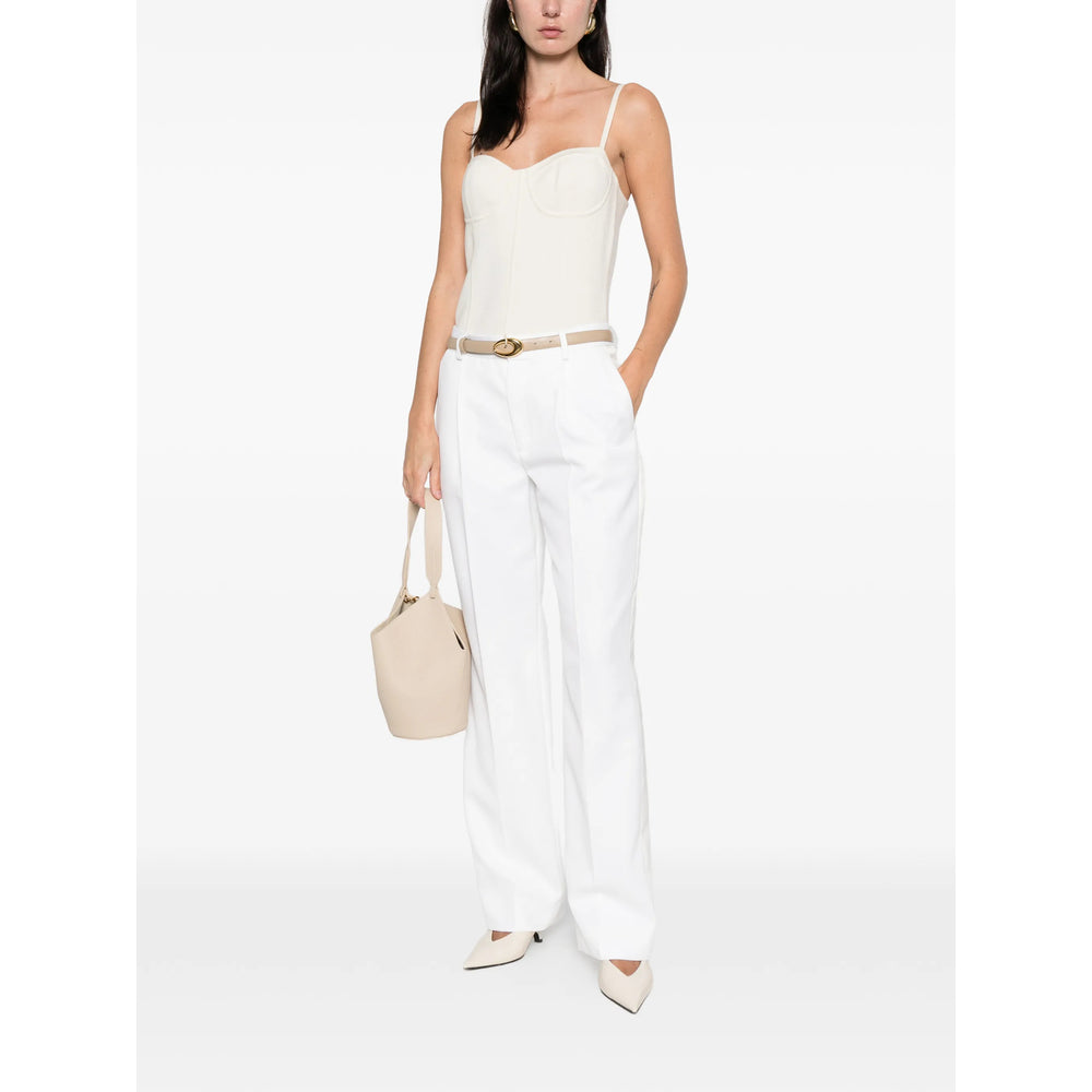 Ivory Panel Straight Jeans