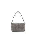 Crystal Accented Top Zip Satchel