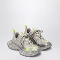 3XL taupe/neon yellow sneakers in mesh and polyurethane