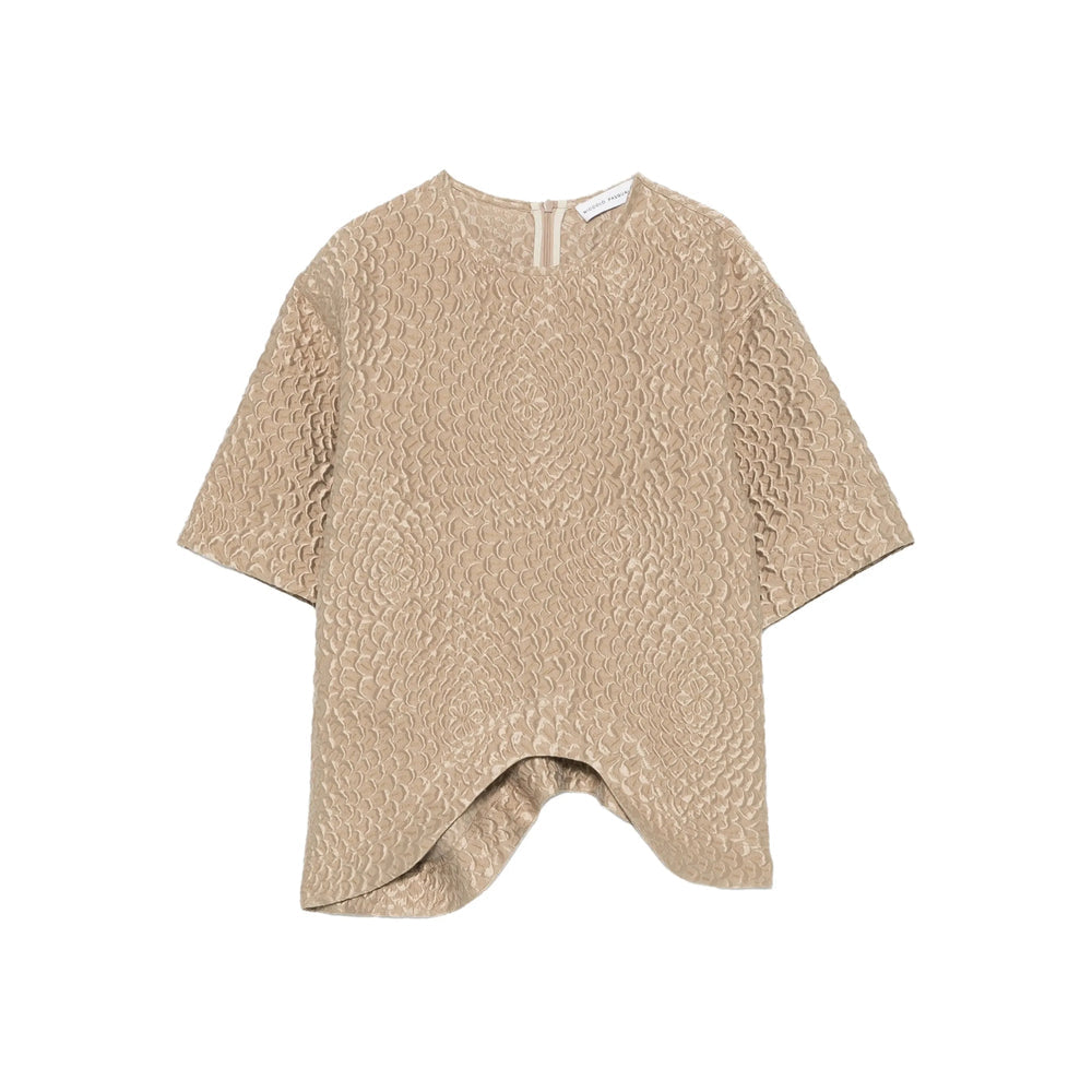 Soft Beige Textured Tee