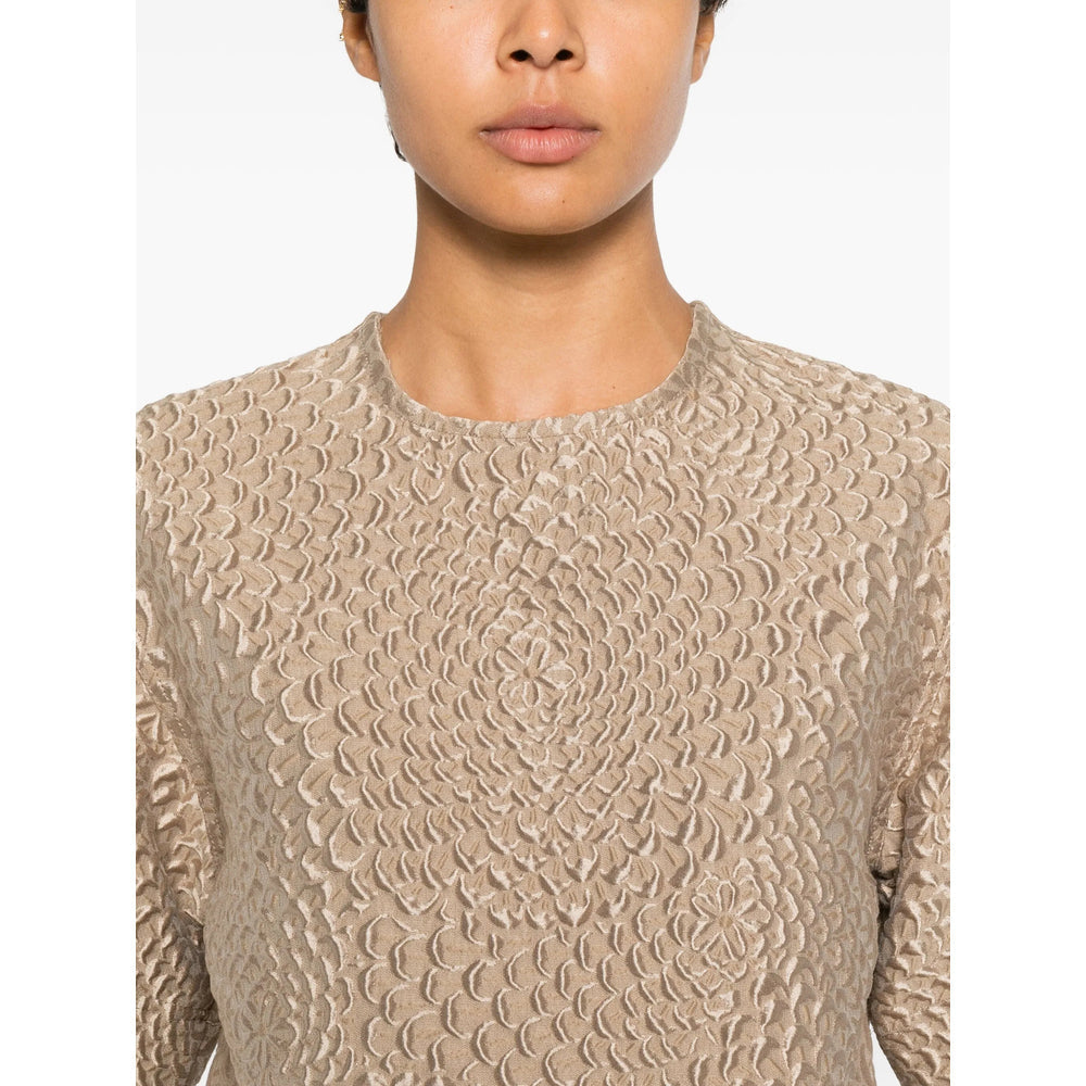 Soft Beige Textured Tee