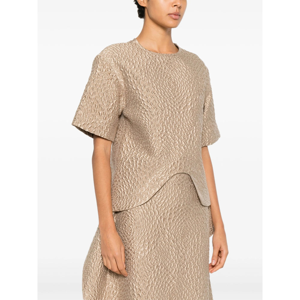 Soft Beige Textured Tee