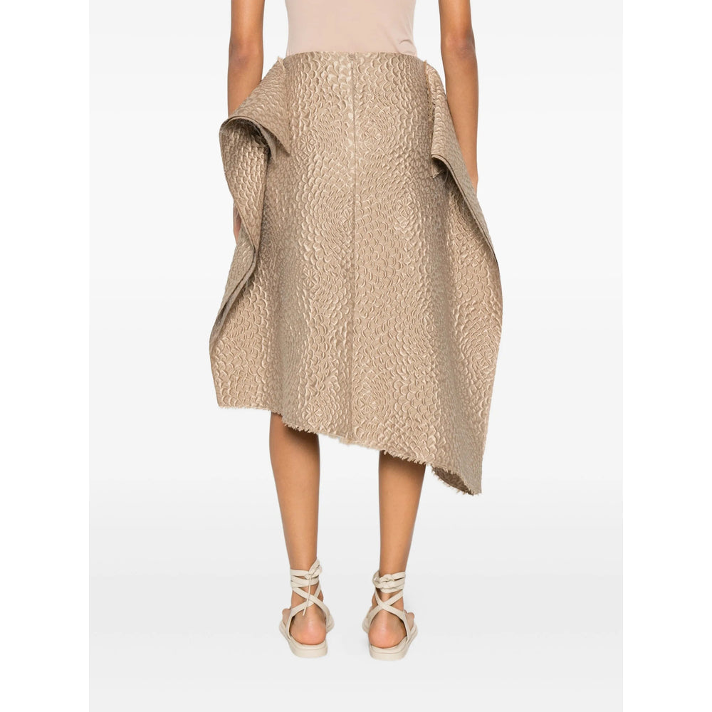 Soft Beige Asymmetrical Silhouette Coat
