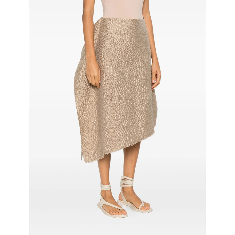 Soft Beige Asymmetrical Silhouette Coat