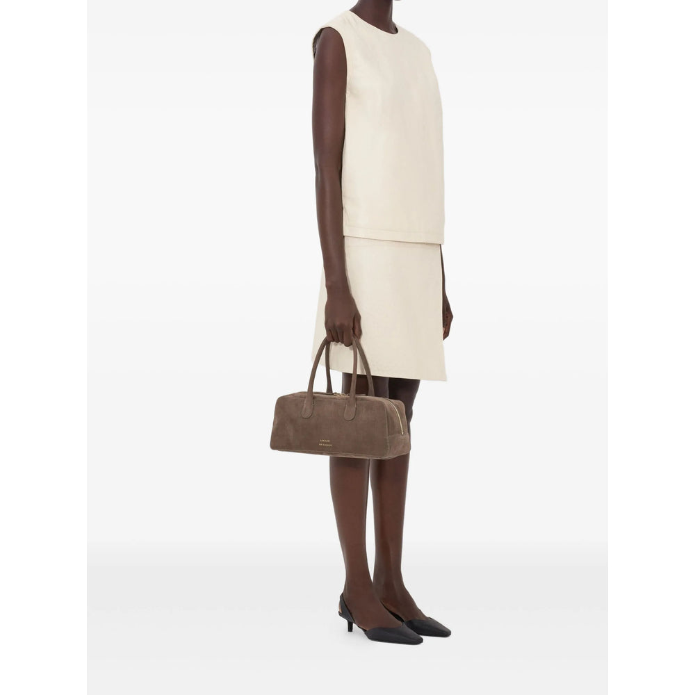 Timeless Beige Leather Crew Sweater