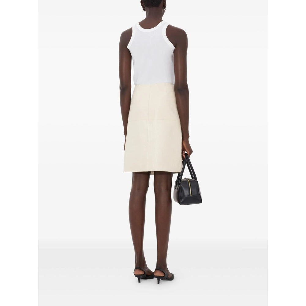 Effortless Asymmetrical Leather Silhouette