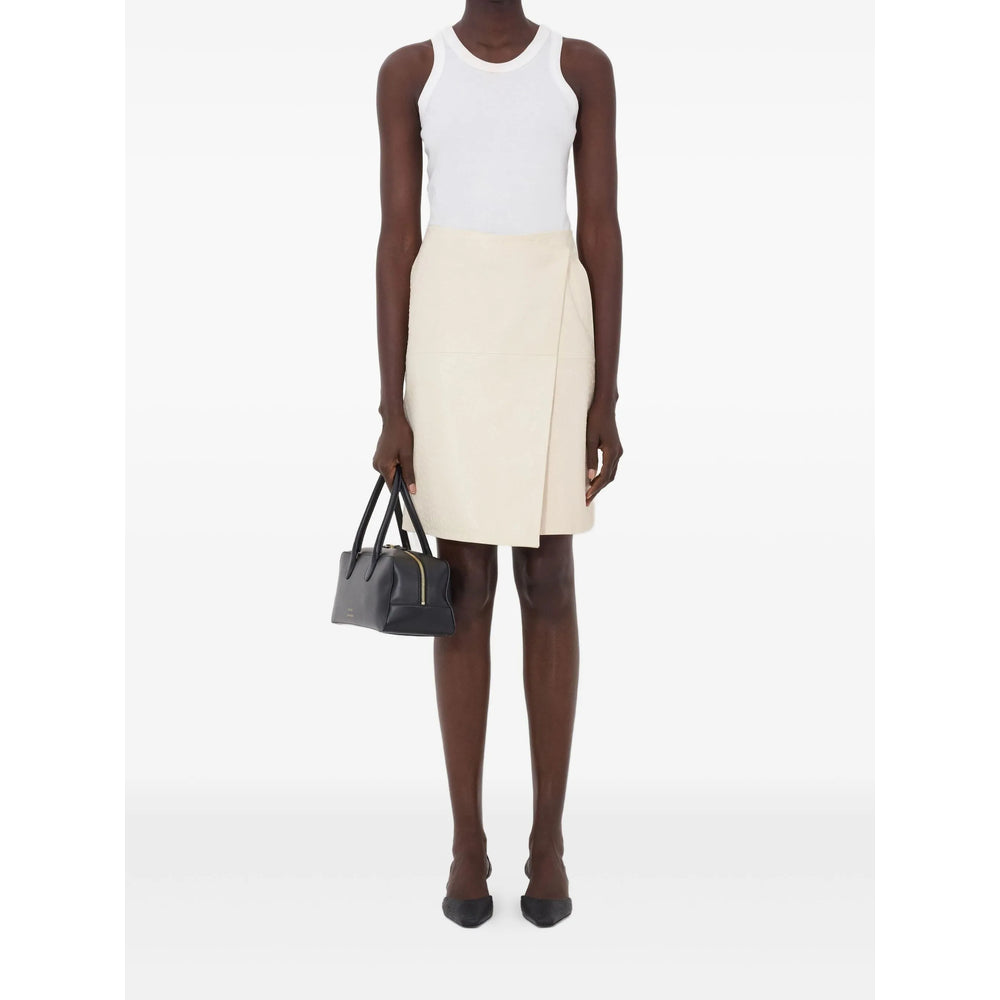 Effortless Asymmetrical Leather Silhouette