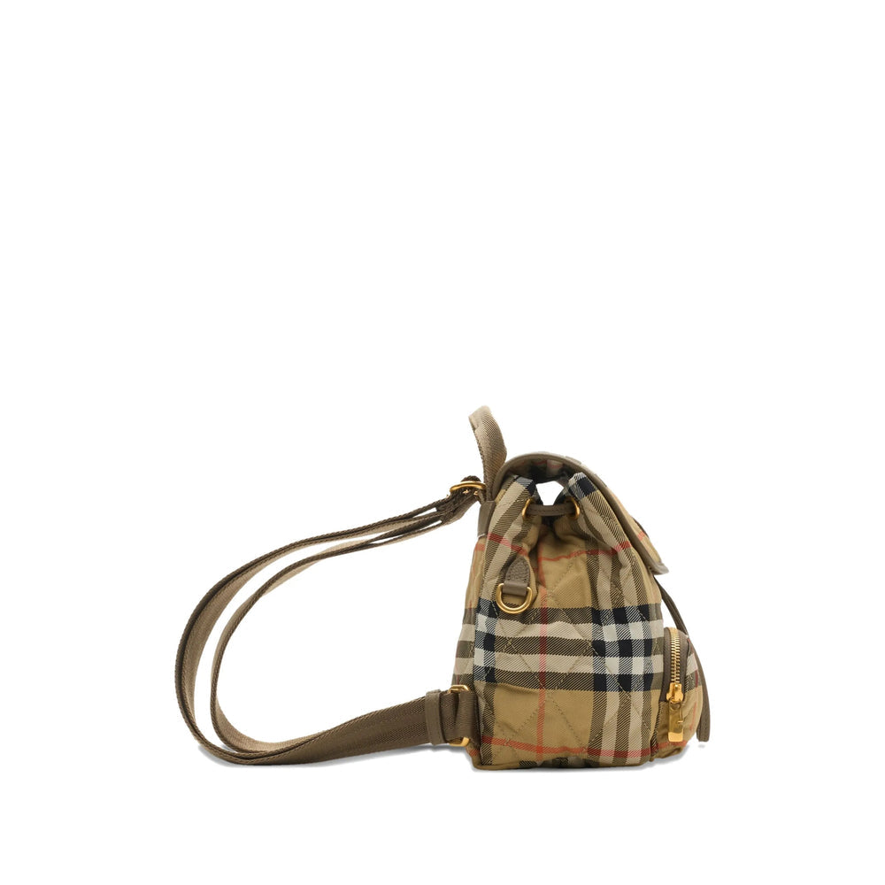 Beige Checker Equestrian Satchel