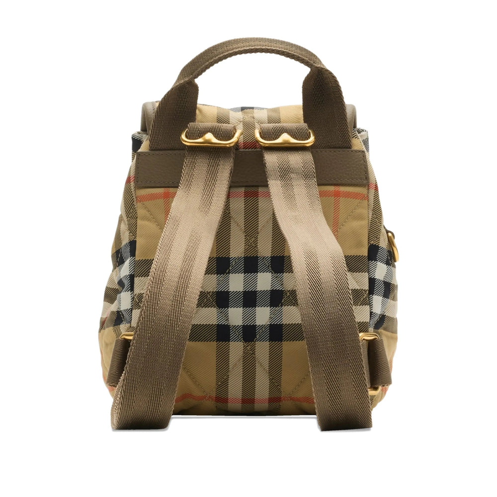 Beige Checker Equestrian Satchel