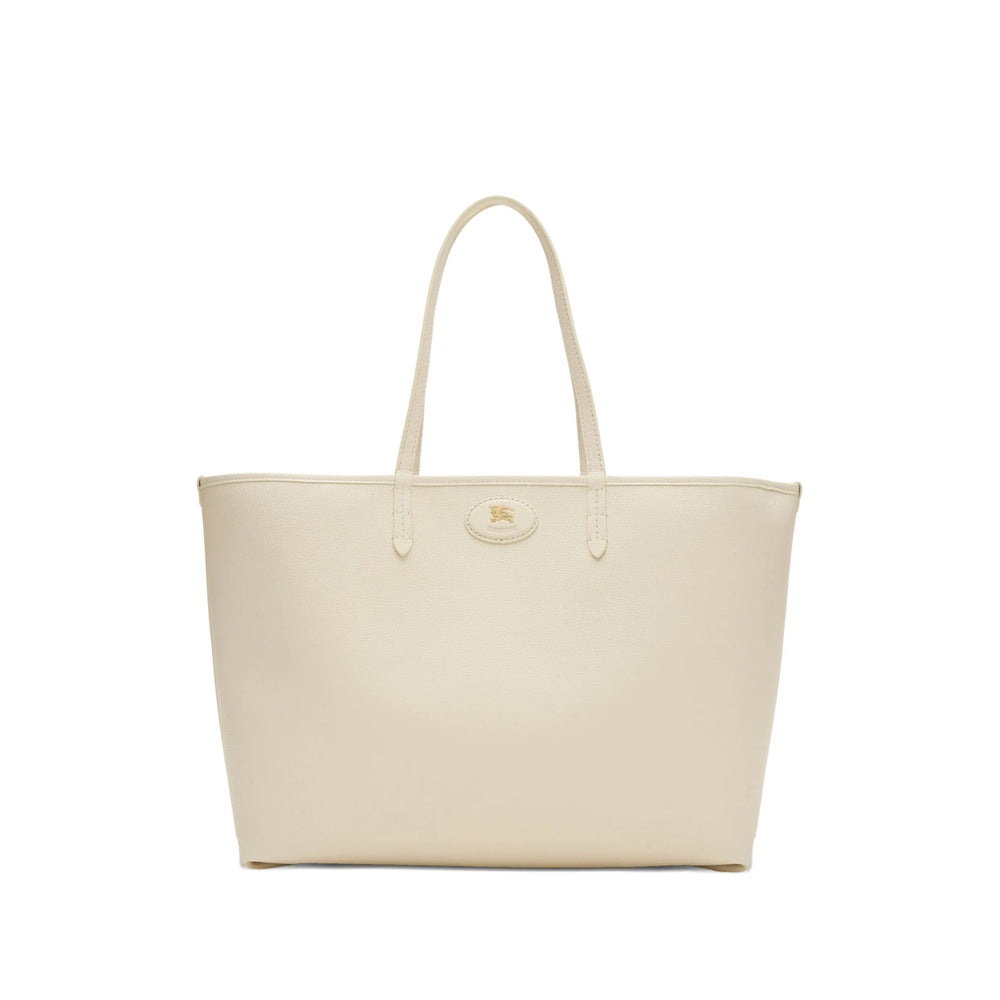 Soft Beige Check Tote Bag