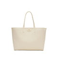 Soft Beige Check Tote Bag