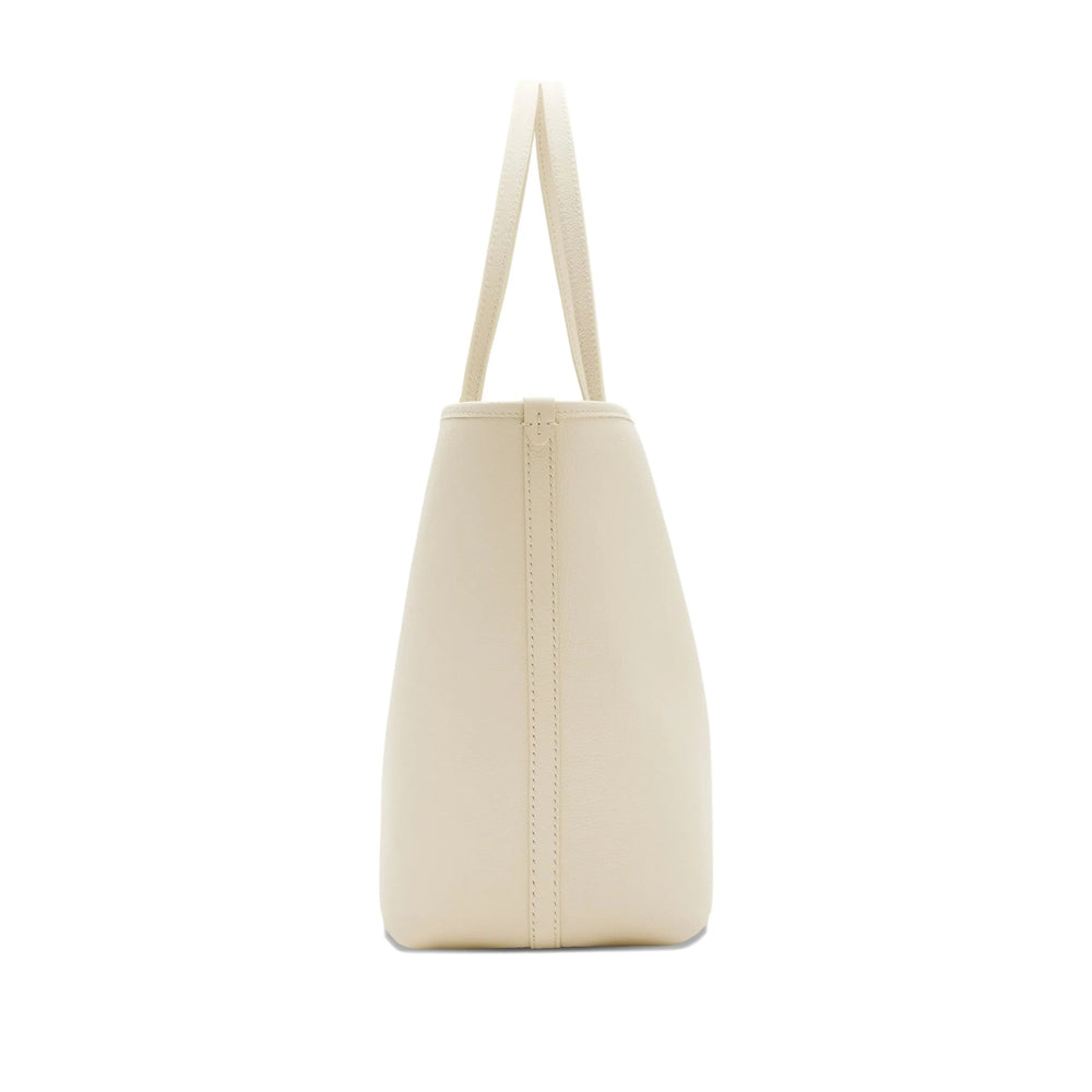 Soft Beige Check Tote Bag