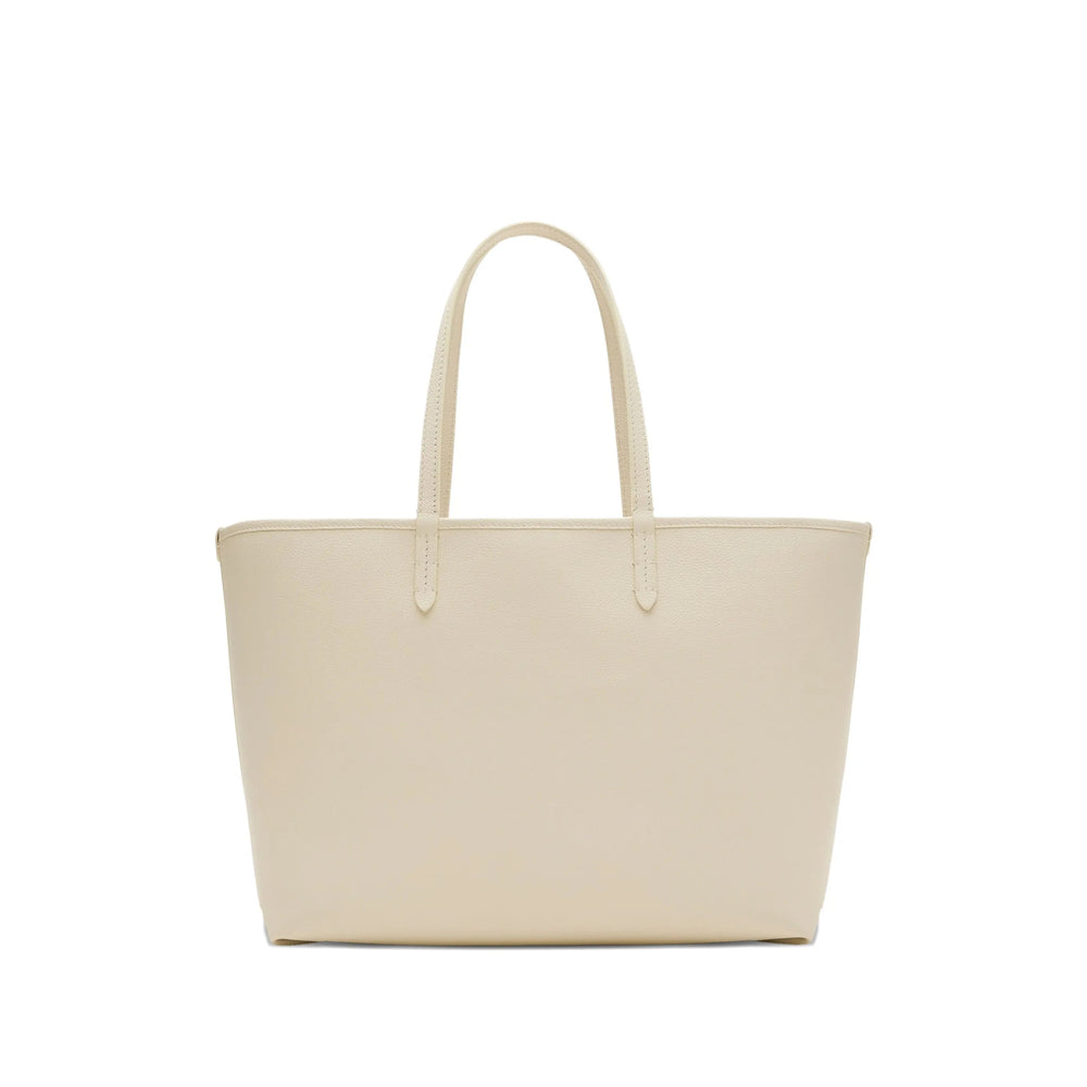 Soft Beige Check Tote Bag