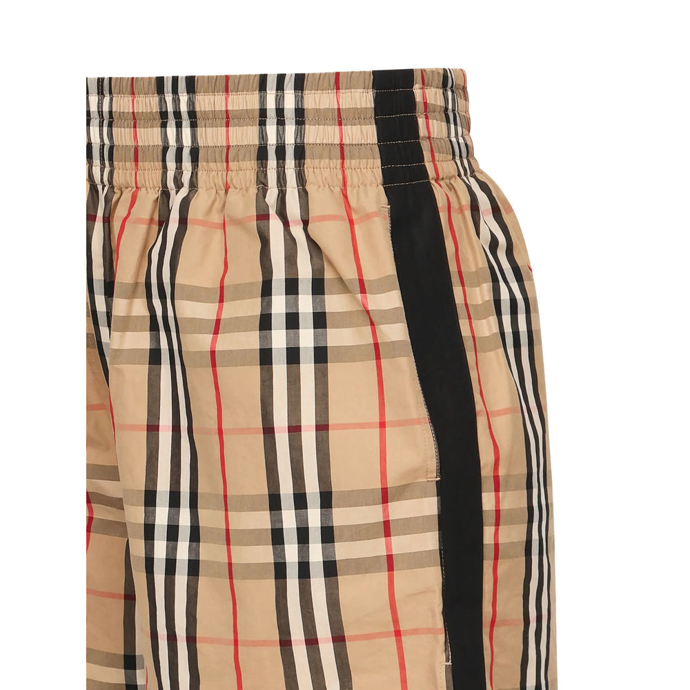 Soft Beige Checked Chinos