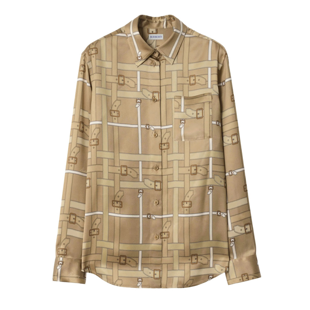 Sand Beige Button Shirt Jacket