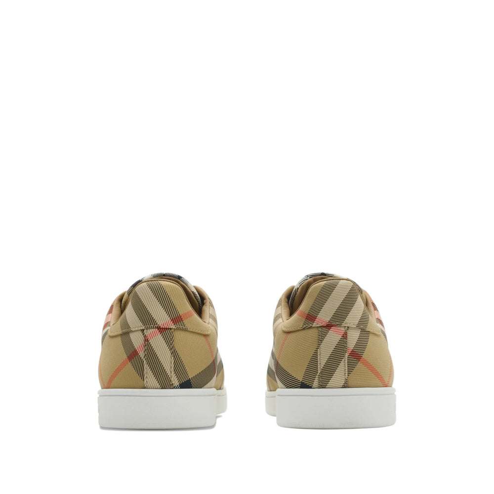 Beige Check Lace Sneaker