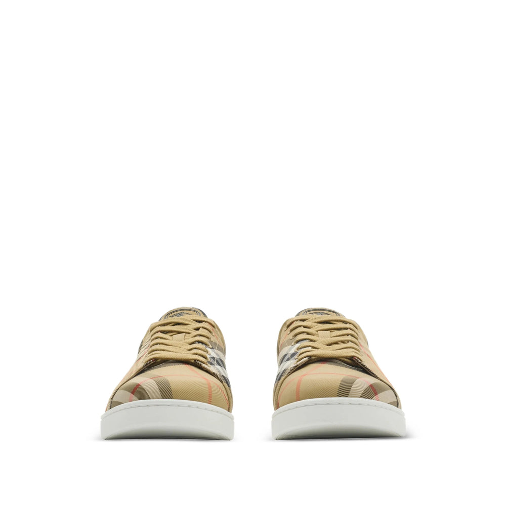 Beige Check Lace Sneaker