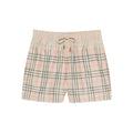 Beige Check Waist Tie Swimsuit