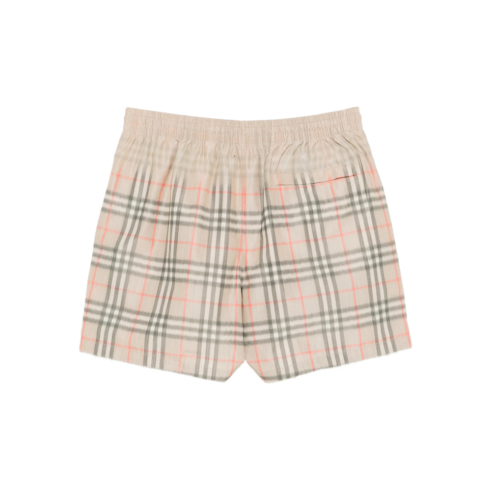 Beige Check Waist Tie Swimsuit
