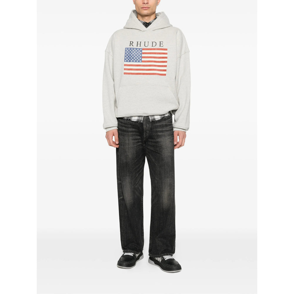 Graphic Print Fleece Hoodie