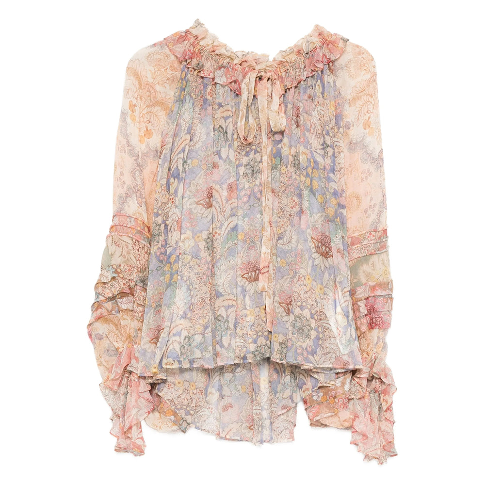 Multicoloured Ruffle Top