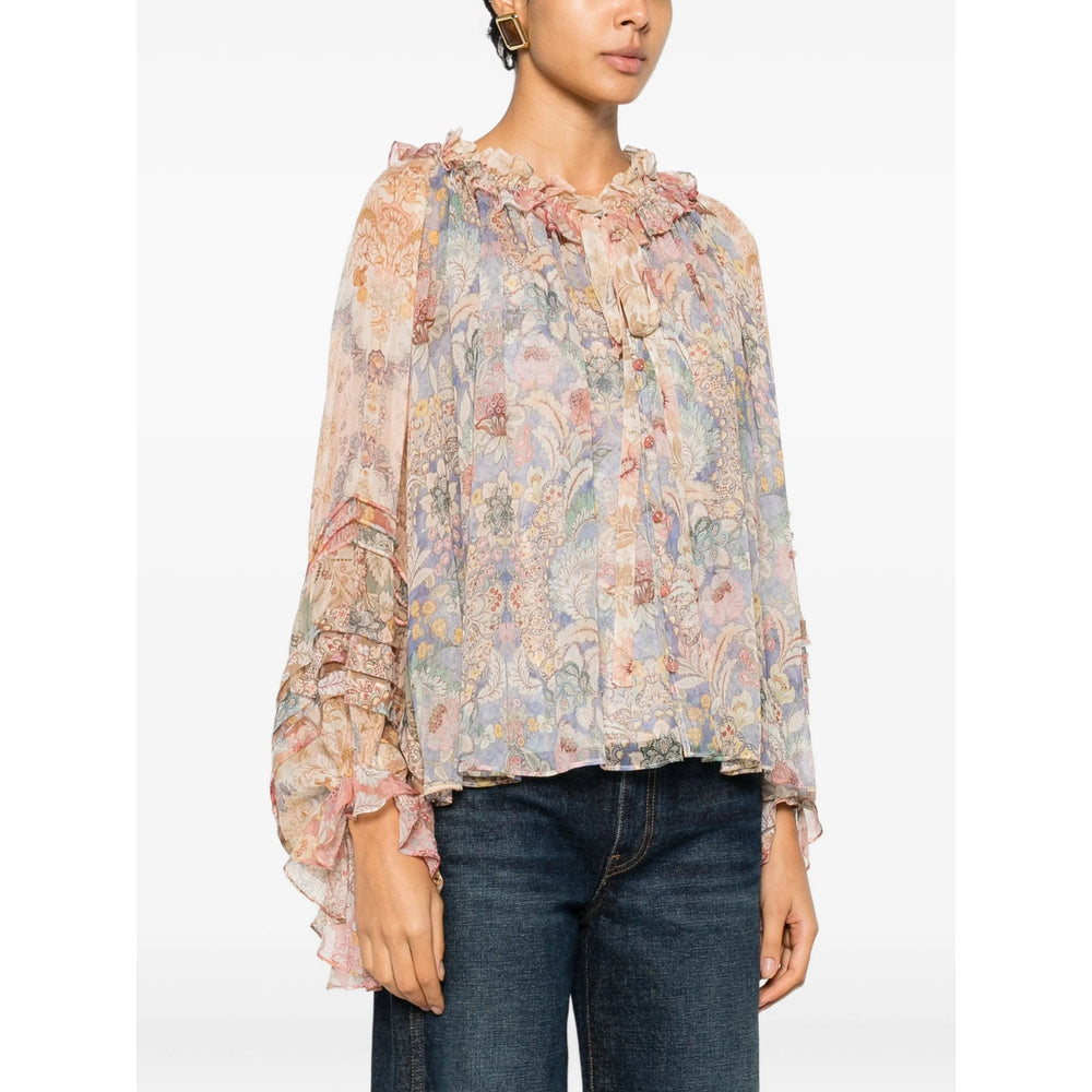 Multicoloured Ruffle Top