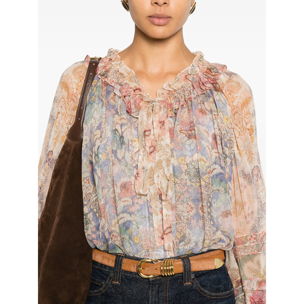 Multicoloured Ruffle Top