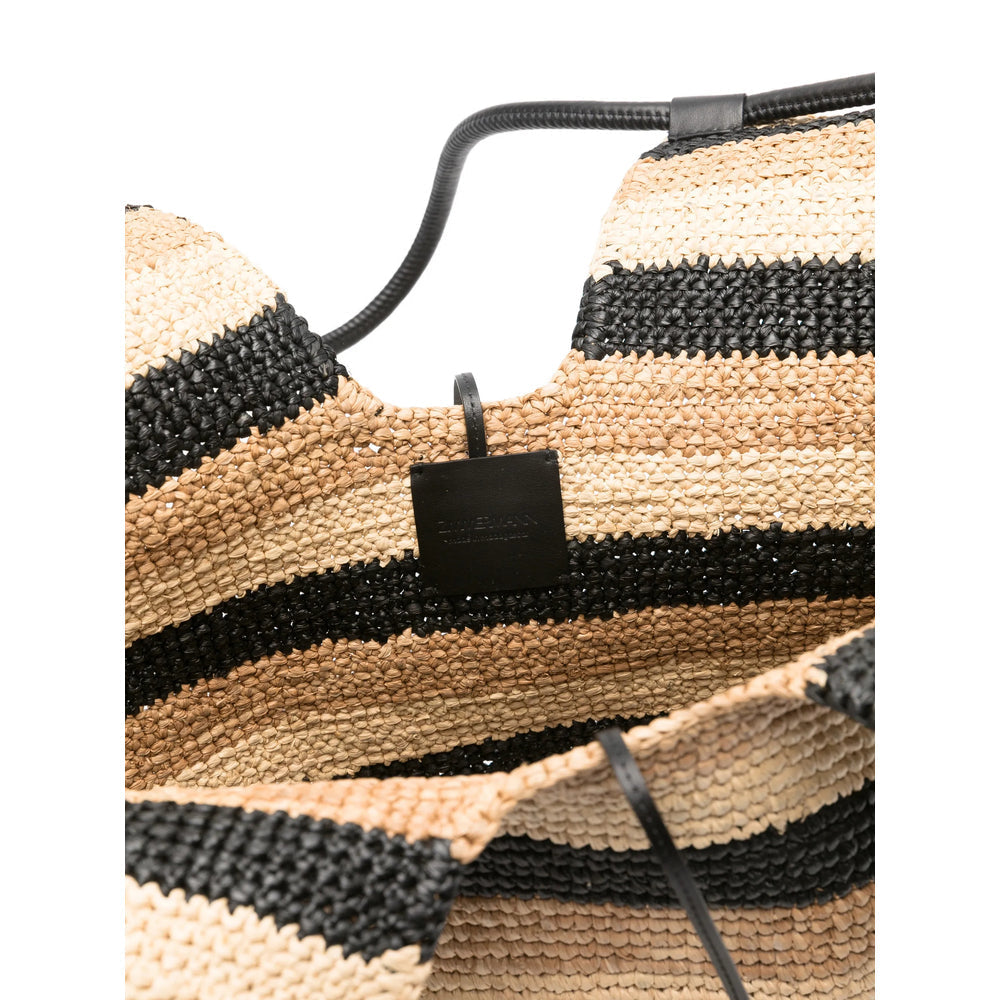 Gold-tone Stripe Tote Bag