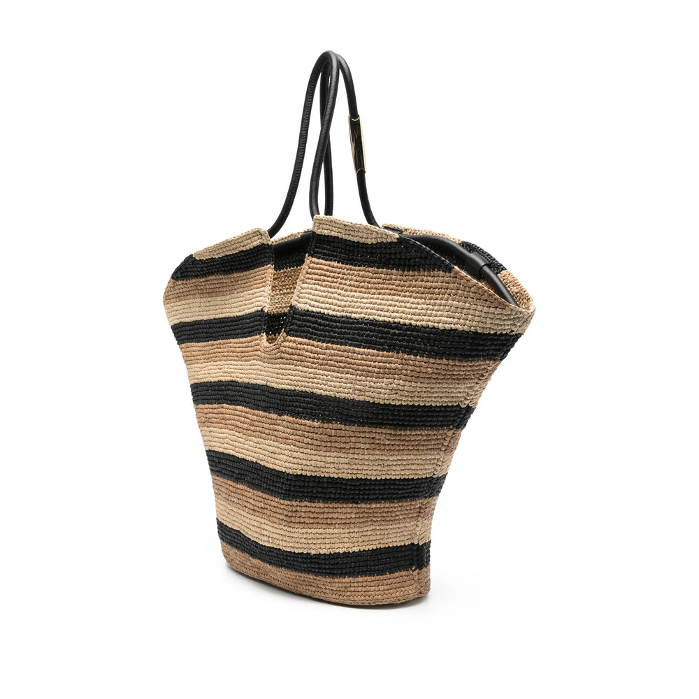 Gold-tone Stripe Tote Bag