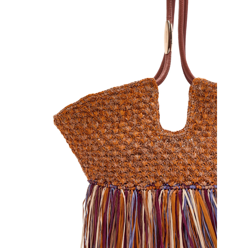 Natural Woven Raffia Tote Bag