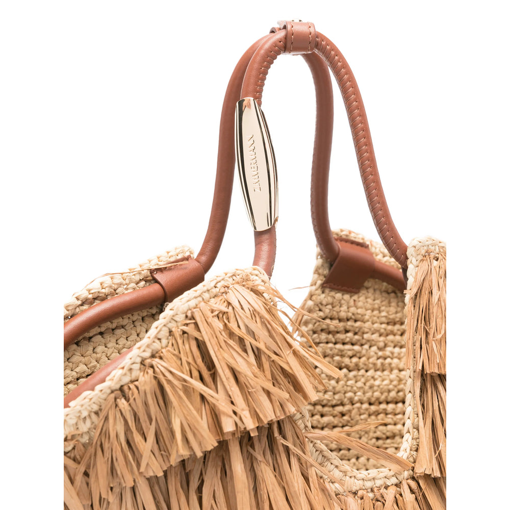 Light Brown Leather Fringe Bag