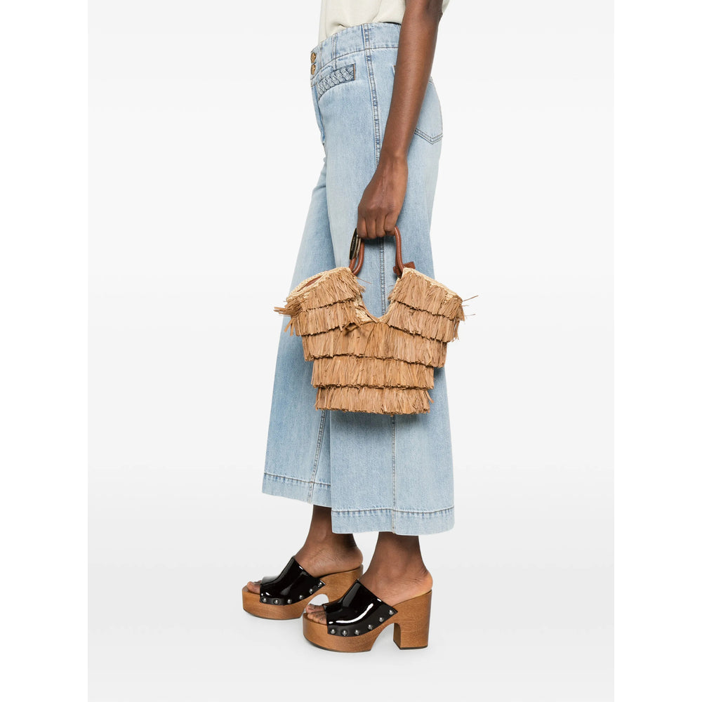 Light Brown Leather Fringe Bag