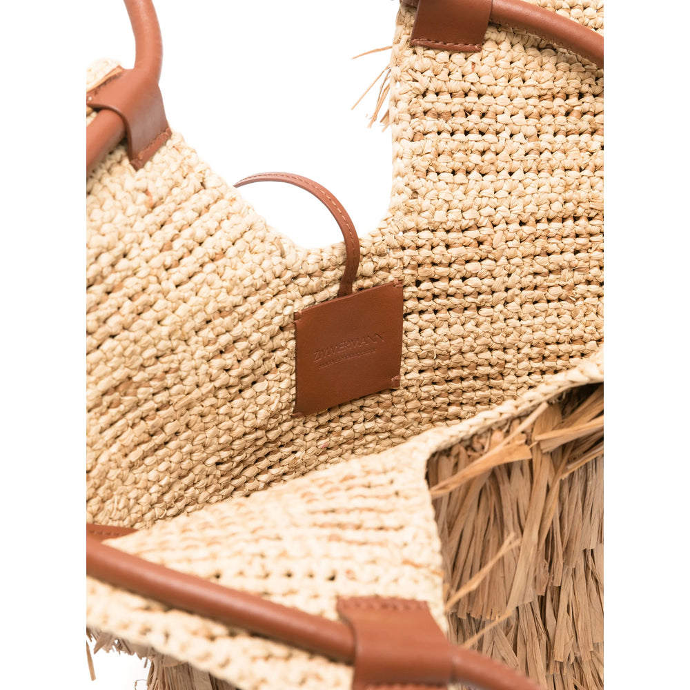Light Brown Leather Fringe Bag