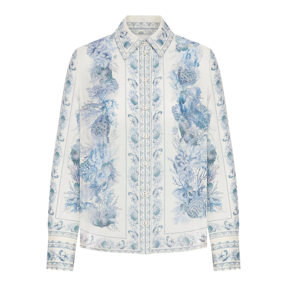 Vibant Blue Button Shirt
