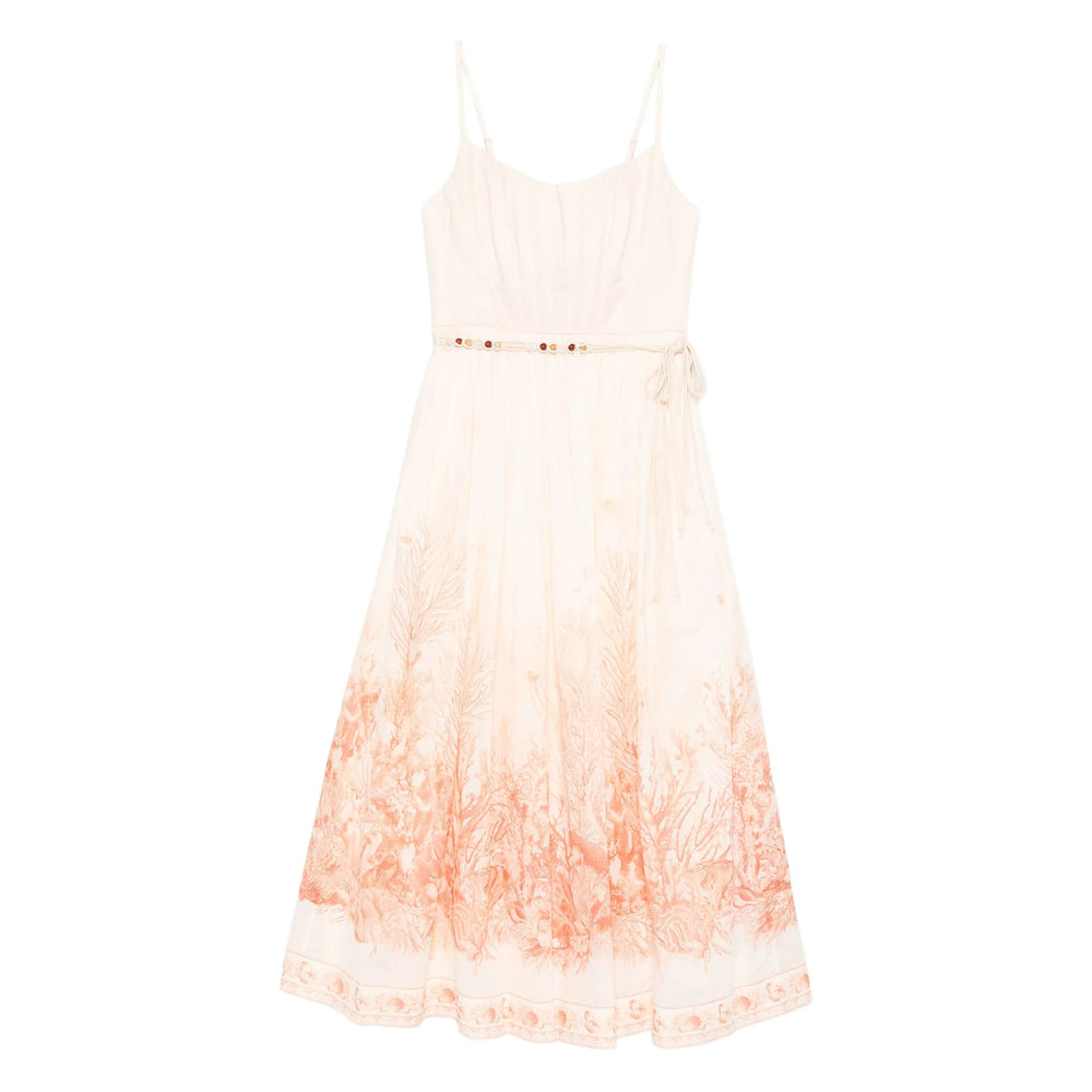 Feminine Border Print Dress