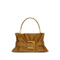 Brown Calfskin Chain Handle Tote