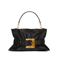 Gold Tone Chain Calfskin Tote