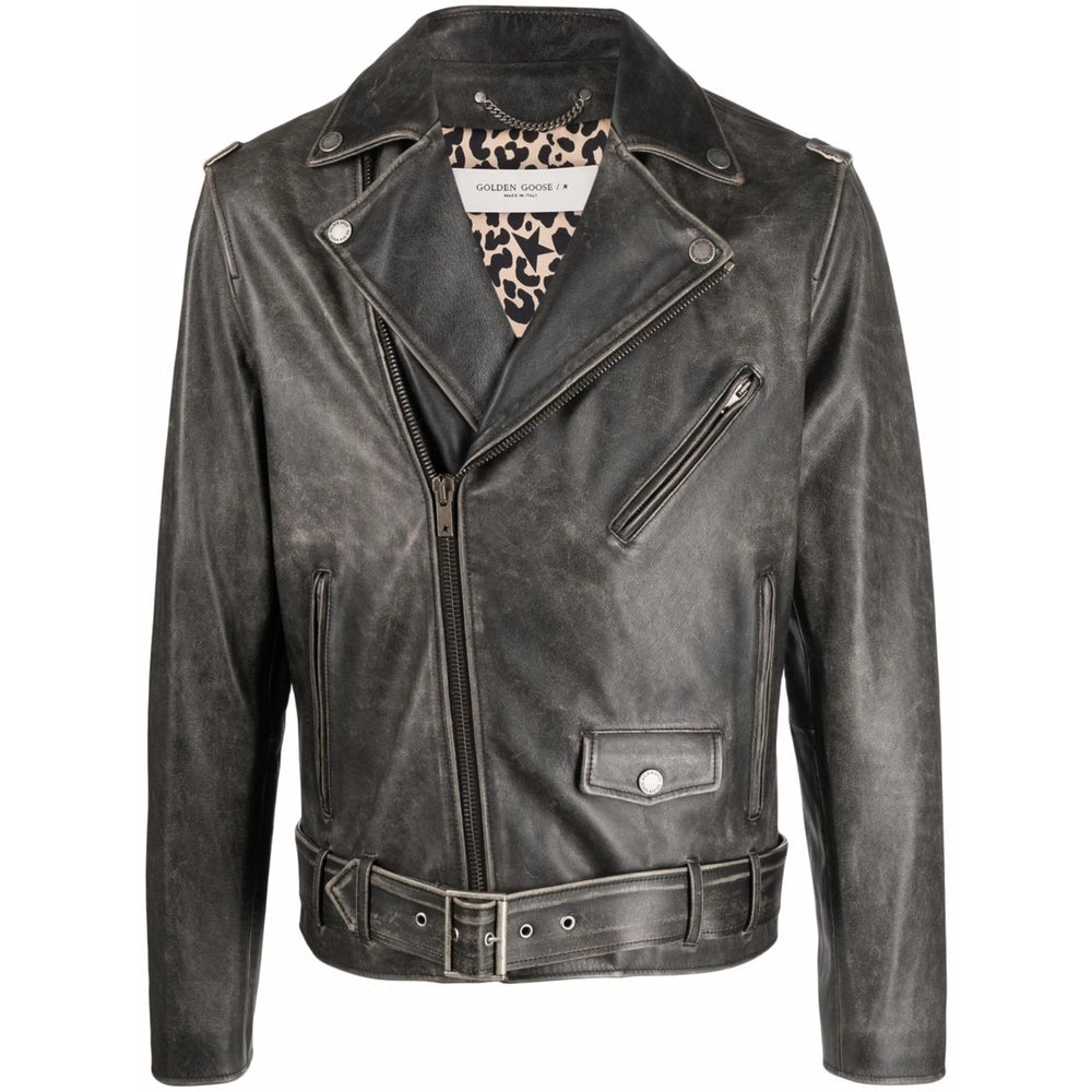 Grained Leather Garment Jacket