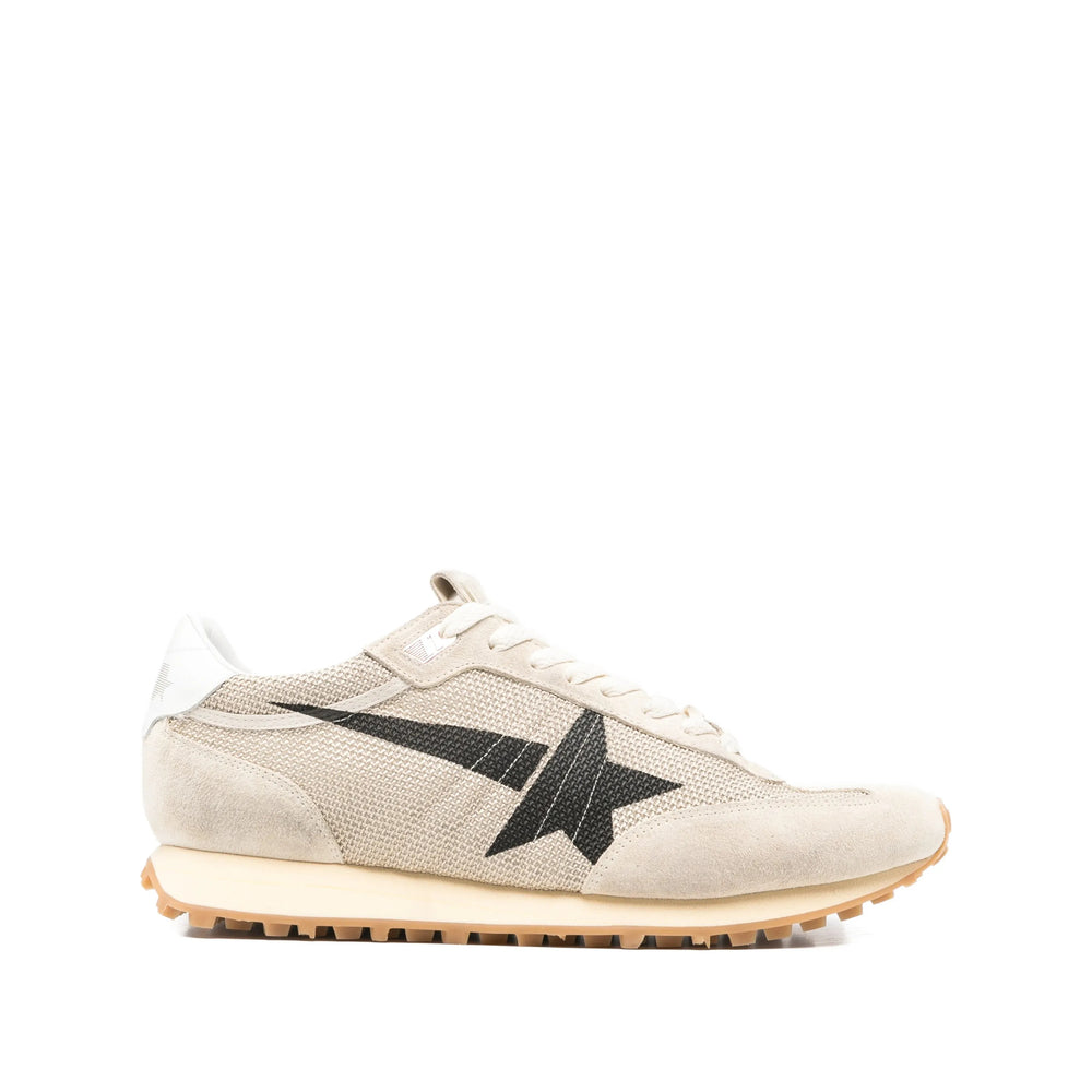 Beige Star Panel Sneaker