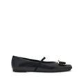 Black Lambskin Bow Slip-ons