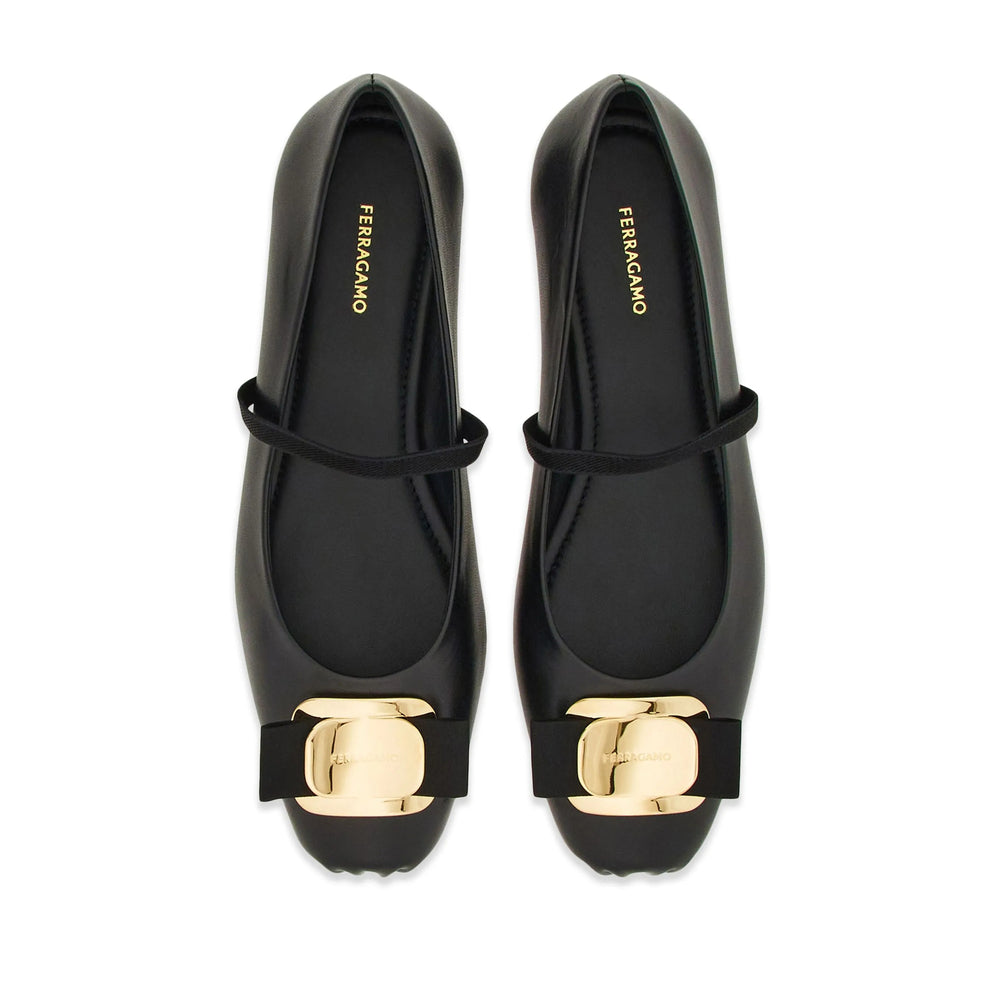 Black Lambskin Bow Slip-ons