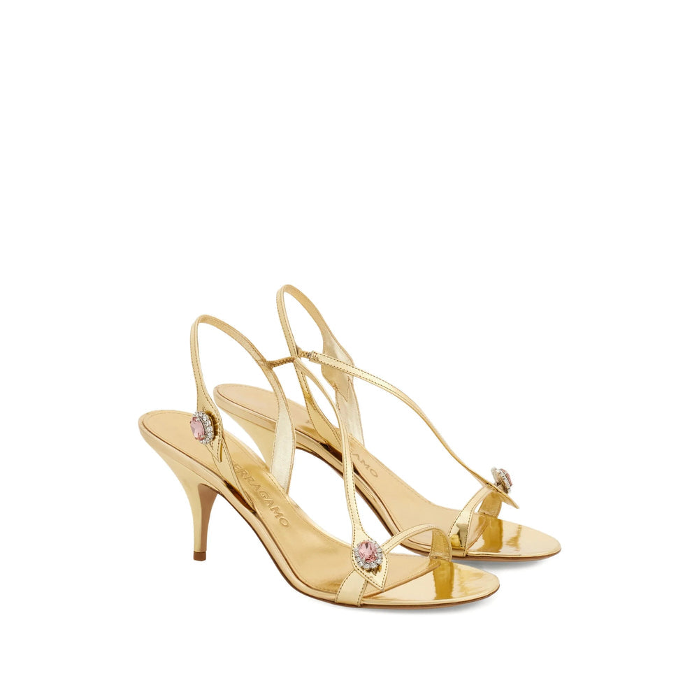 Gold Tone Calfskin Pump