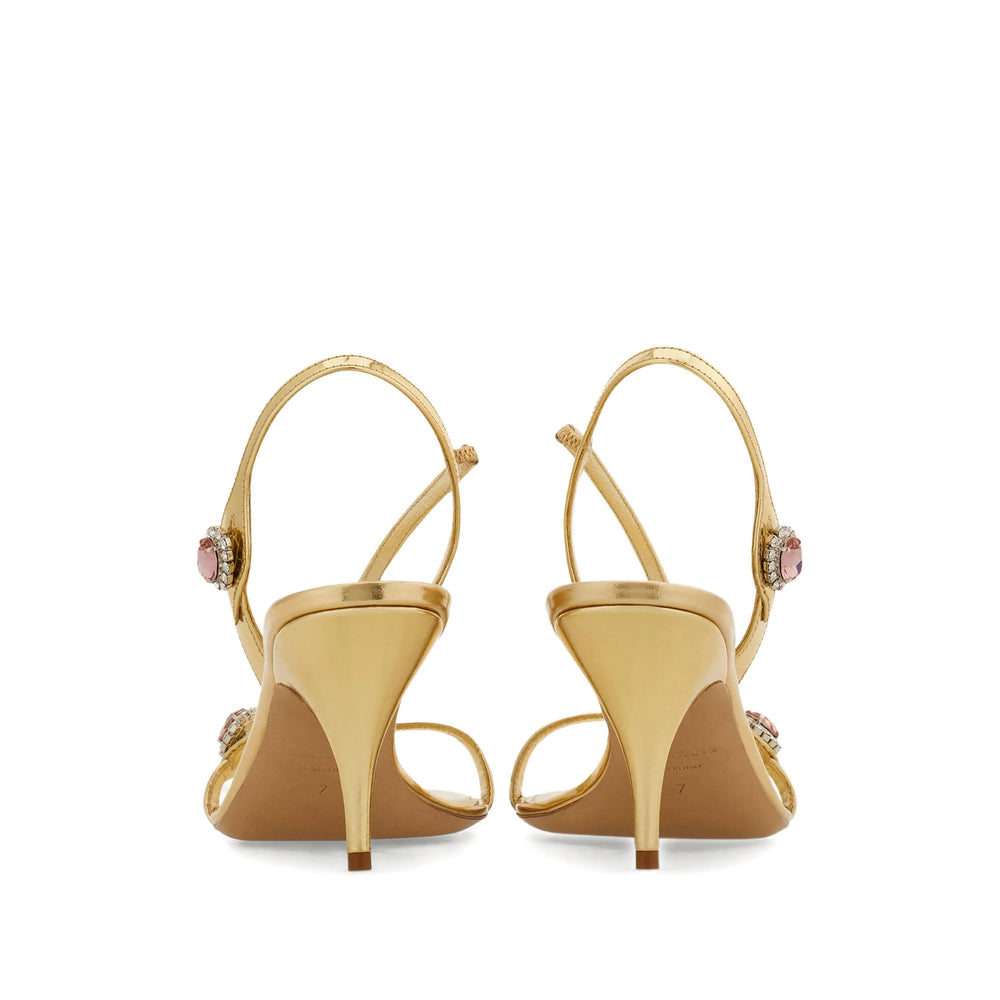Gold Tone Calfskin Pump
